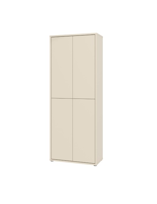 Armadio multiuso Medea 4 ante cashmere 74.5x35x192 - Scarpiera e armadio salvaspazio