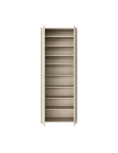 Armadio multiuso Medea 4 ante cashmere 74.5x35x192 - Scarpiera e armadio salvaspazio