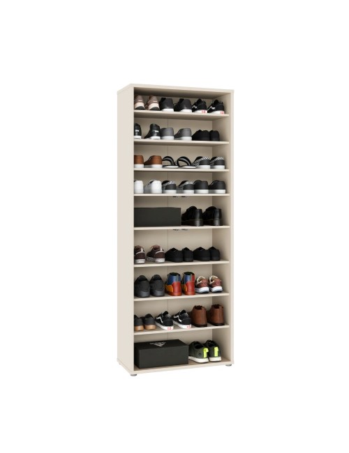 Armadio multiuso Medea 4 ante cashmere 74.5x35x192 - Scarpiera e armadio salvaspazio