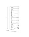 Armadio multiuso Medea 4 ante cashmere 74.5x35x192 - Scarpiera e armadio salvaspazio