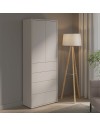 Mobile multiuso Medea con 4 cassetti e 2 ante cashmere 75x35x192 – Armadio salvaspazio