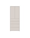 Mobile multiuso Medea con 4 cassetti e 2 ante cashmere 75x35x192 – Armadio salvaspazio
