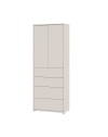 Mobile multiuso Medea con 4 cassetti e 2 ante cashmere 75x35x192 – Armadio salvaspazio