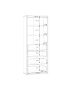 Mobile multiuso Medea con 4 cassetti e 2 ante cashmere 75x35x192 – Armadio salvaspazio
