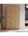 Armadio multiuso Medea 6 ante rovere 109x35x192 - Scarpiera e armadio salvaspazio