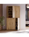 Armadio multiuso Medea 6 ante rovere 109x35x192 - Scarpiera e armadio salvaspazio