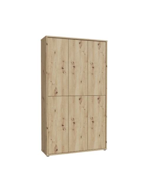 Armadio multiuso Medea 6 ante rovere 109x35x192 - Scarpiera e armadio salvaspazio