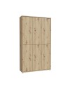 Armadio multiuso Medea 6 ante rovere 109x35x192 - Scarpiera e armadio salvaspazio