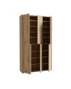 Armadio multiuso Medea 6 ante rovere 109x35x192 - Scarpiera e armadio salvaspazio