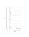 Armadio multiuso Medea 6 ante rovere 109x35x192 - Scarpiera e armadio salvaspazio