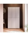 Armadio multiuso Medea 6 ante grigio chiaro 109x35x192 - Scarpiera e armadio salvaspazio