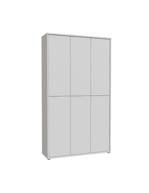 Armadio multiuso Medea 6 ante grigio chiaro 109x35x192 - Scarpiera e armadio salvaspazio