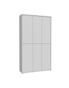 Armadio multiuso Medea 6 ante grigio chiaro 109x35x192 - Scarpiera e armadio salvaspazio