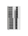 Armadio multiuso Medea 6 ante grigio chiaro 109x35x192 - Scarpiera e armadio salvaspazio