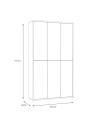 Armadio multiuso Medea 6 ante grigio chiaro 109x35x192 - Scarpiera e armadio salvaspazio