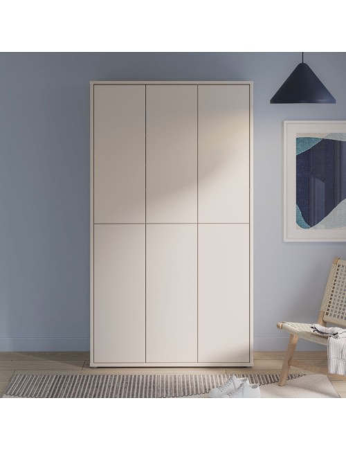 Armadio multiuso Medea 6 ante cashmere 109x35x192 - Scarpiera e armadio salvaspazio