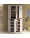 Armadio multiuso Medea 6 ante cashmere 109x35x192 - Scarpiera e armadio salvaspazio