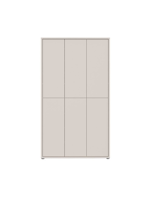Armadio multiuso Medea 6 ante cashmere 109x35x192 - Scarpiera e armadio salvaspazio