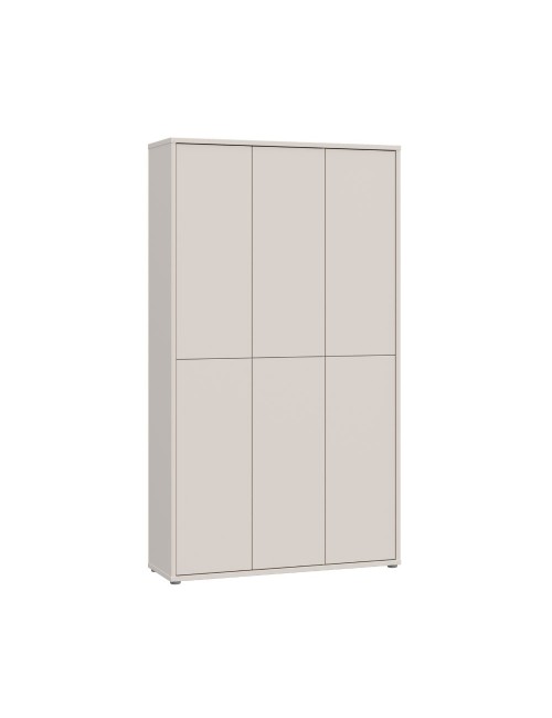 Armadio multiuso Medea 6 ante cashmere 109x35x192 - Scarpiera e armadio salvaspazio
