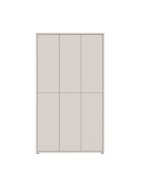 Armadio multiuso Medea 6 ante cashmere 109x35x192 - Scarpiera e armadio salvaspazio