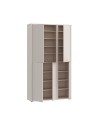 Armadio multiuso Medea 6 ante cashmere 109x35x192 - Scarpiera e armadio salvaspazio