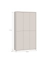 Armadio multiuso Medea 6 ante cashmere 109x35x192 - Scarpiera e armadio salvaspazio
