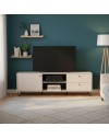 Mobile porta Tv Aldo1 con anta cassetti e vano a giorno 182x40x50,1H colore cashmere