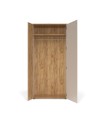 Armadio guardaroba 2 ante Frezo08 in cashmere e listelli verticali rovere evoque – 90x55x195