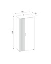 Armadio guardaroba 2 ante Frezo08 in cashmere e listelli verticali rovere evoque – 90x55x195