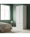 Armadio due ante e due cassetti Landwood14 colore bianco