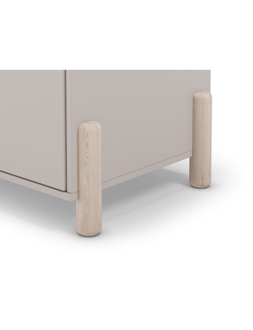 Armadio Enola 2 Ante in Legno Massiccio Beige – 92,8x45x180 cm | Eleganza Naturale e Praticità per la Tua Casa