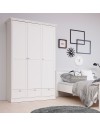 Armadio tre ante e tre cassetti Landwood18 colore bianco