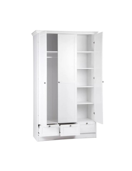 Armadio Tre Ante e Tre Cassetti Landwood18 Colore Bianco Prezzo