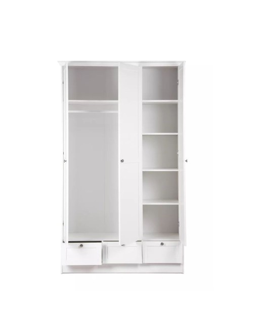 Armadio Tre Ante e Tre Cassetti Landwood18 Colore Bianco Prezzo