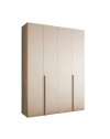 Armadio 4 ante battenti cashmere Modular con ripiani e aste appendiabiti H 245 cm