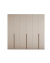 Armadio 6 ante battenti cashmere Modular con ripiani e aste appendiabiti H 245 cm