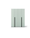 Armadio 4 ante battenti bianco portland e maniglie nero opaco Coco 185x60,3x250h