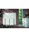 Armadio 6 ante battenti bianco portland e maniglie nero opaco Coco 276x60,3x250h