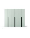 Armadio 6 ante battenti bianco portland e maniglie nero opaco Coco 276x60,3x250h