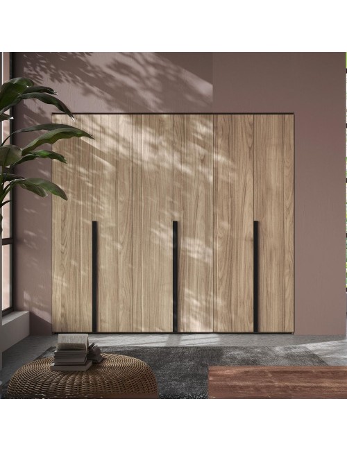 Armadio 6 ante battenti noce america Coco 276x60,3x250h