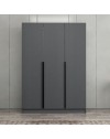 Armadio Kale 3 ante battenti effetto cannettato antracite 135x52x210H – Eleganza e capienza