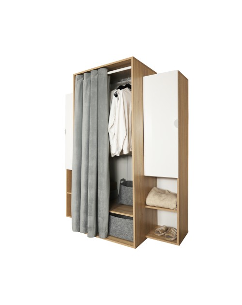 Guardaroba 150x56x184h Krell RF200101 colore rovere bianco