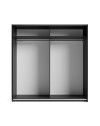 Armadio due ante scorrevoli Metropol colore antracite e inserti rovere – 200x58,1x204,5H