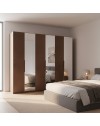 Armadio 6 ante battenti con specchi bronzati Mustella 275x55x240h colore bronzo