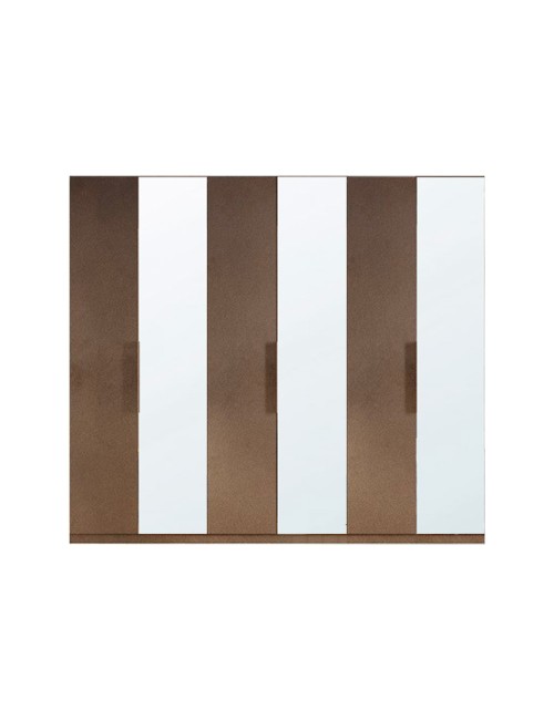 Armadio 6 Ante Battenti con Specchi Bronzati Mustella 275x55x240h