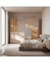 Armadio 2 ante scorrevoli rovere kadiz e cachemire con specchi Myla 275x59x240h