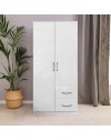 Armadio multiuso Niceville bianco 2 ante e 2 cassetti 76x50x180H