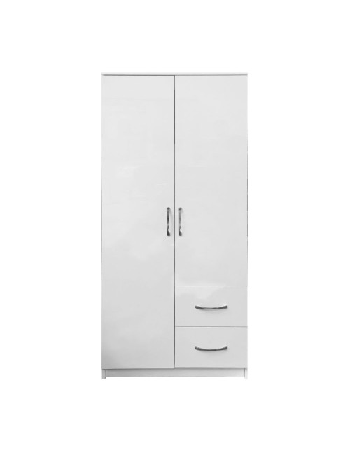 Armadio multiuso Niceville bianco 2 ante e 2 cassetti 76x50x180H