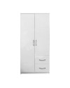 Armadio multiuso Niceville bianco 2 ante e 2 cassetti 76x50x180H