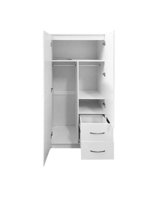 Armadio multiuso Niceville bianco 2 ante e 2 cassetti 76x50x180H